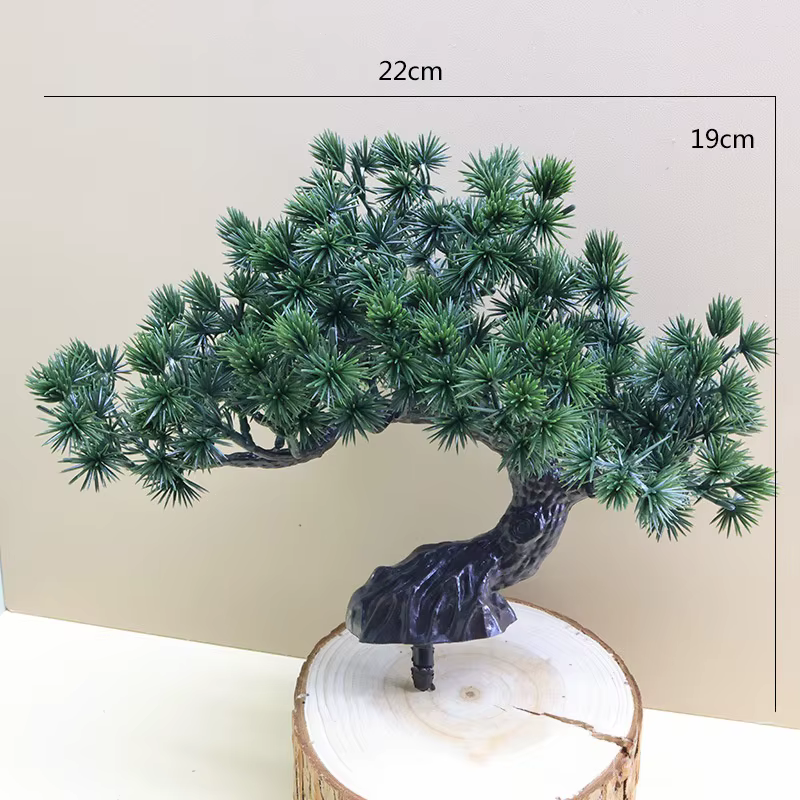 Bonsaï de pin artificiel pour décoration de bureau, petite plante en pot pour salon, ornement végéta