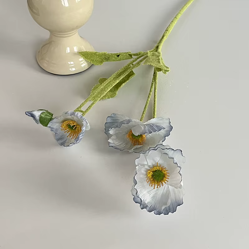 Fleur artificielle en soie de type pavot, style Yu Meiren, très populaire sur internet, pour décorat
