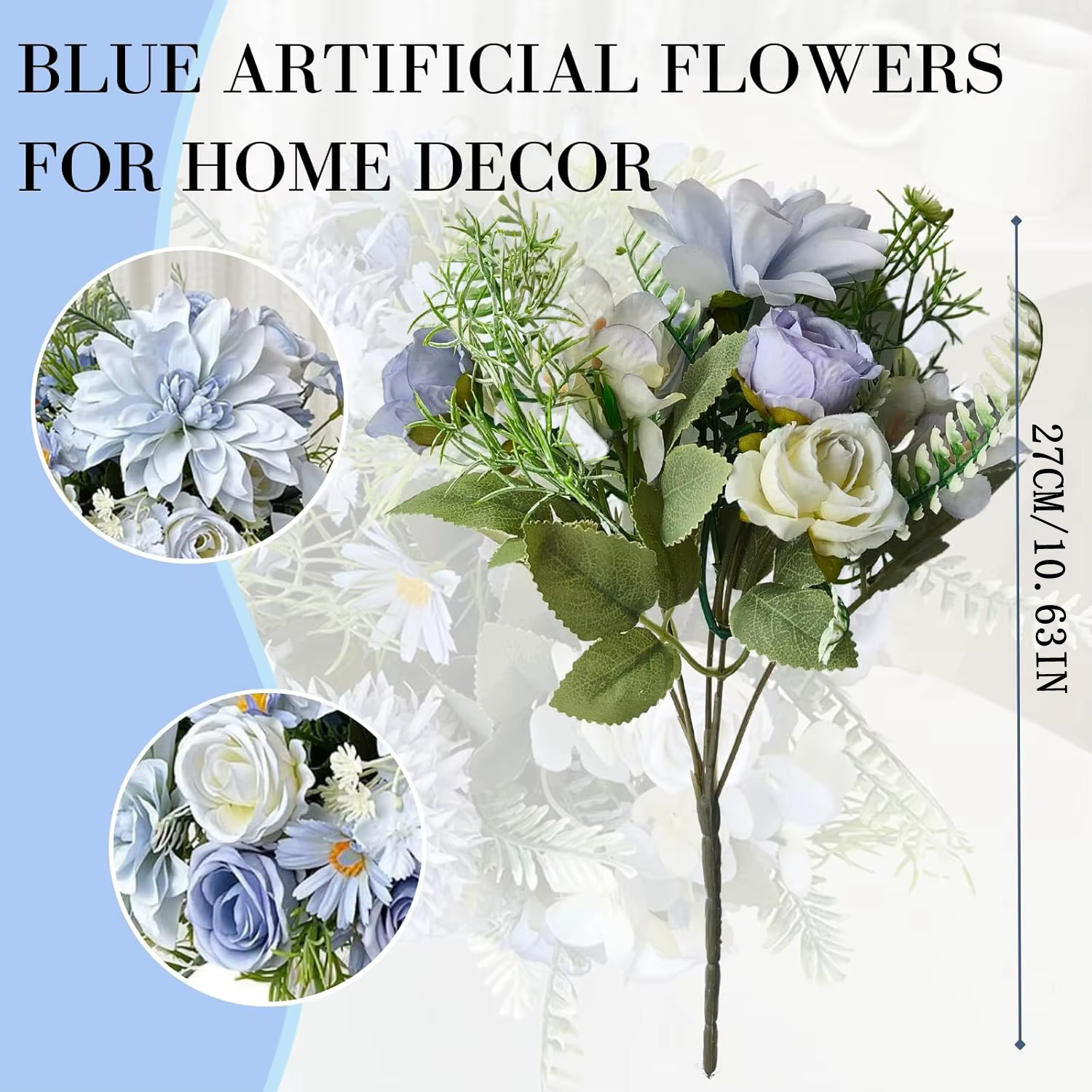 Artificielle Rose Fleurs De Mariage Maison Chambre Cour Décor Bouquet De Mariée Jardin Faux Soie Dah