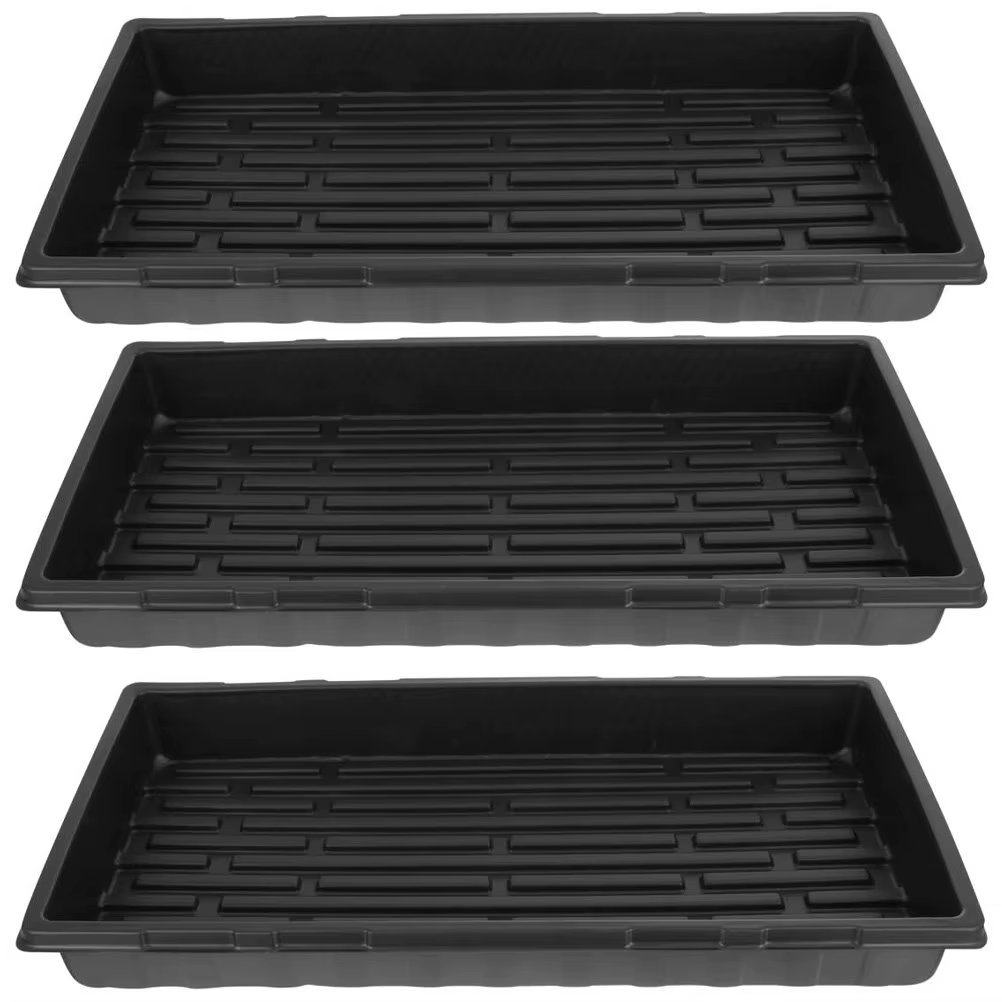 Lot de 3 plateaux de germination en plastique pour semis, plateaux de pépinière pour la croissance d