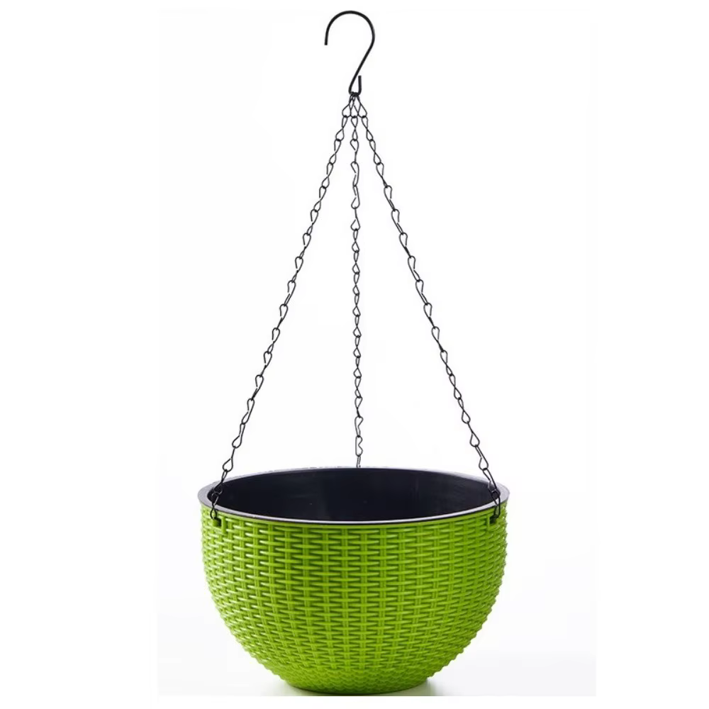 Pot suspendu en plastique imitation rotin, style européen, auto-absorbant, panier suspendu pour plan
