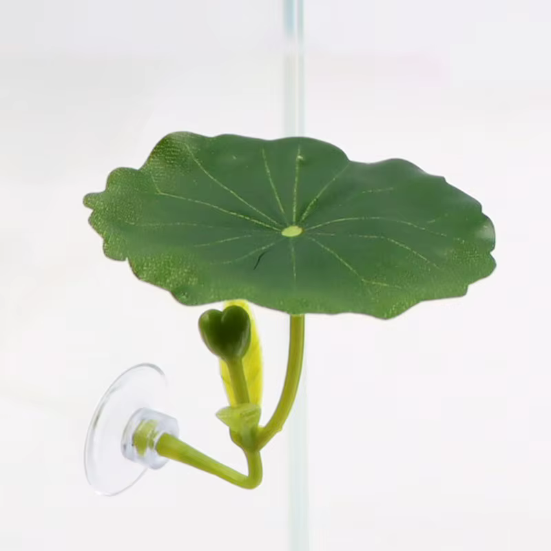 Plante d'aquarium en soie avec feuille en forme de hamac Décoration fonctionnelle pour aquarium
