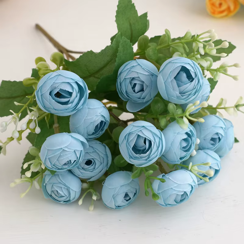 Bouquet de fleurs artificielles en soie pour festival, mariage, mariée, couronne, décoration de mais
