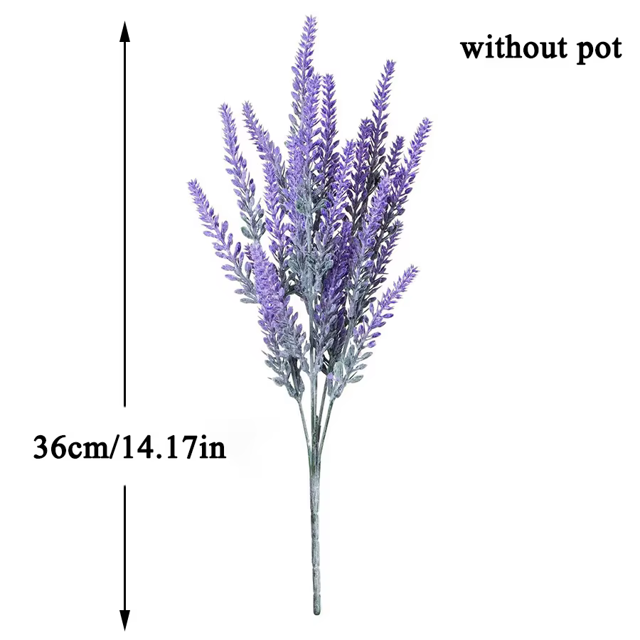 Fausses plantes de µ, 36/45cm, fleur de flocage artificielle, vanille en plastique, faux blé, fleur 