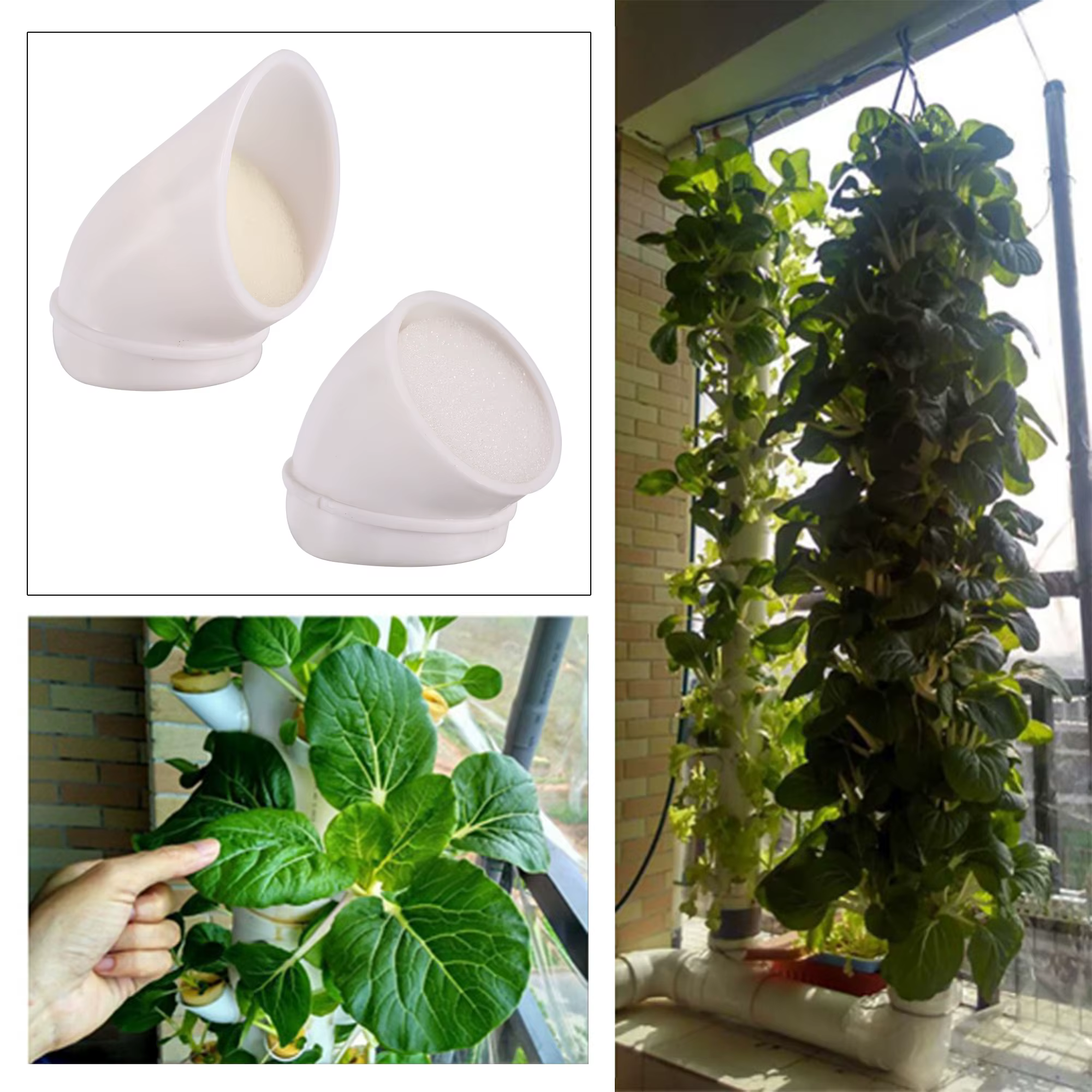 Système de culture hydroponique sans sol, kit de jardin de pépinière hydroponique bricolage, 10 pièc