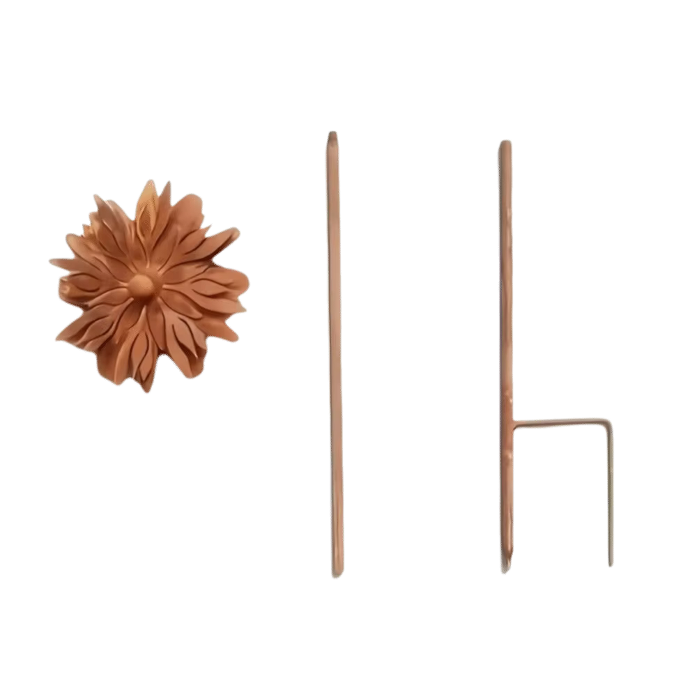 Piquet de jardin en fer rustique vintage, résistant à la rouille, pour pelouse extérieure, en métal,