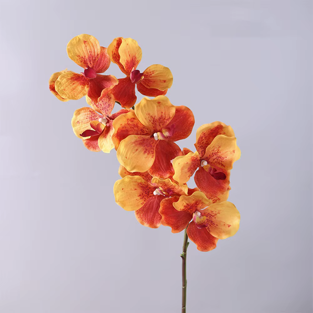 Orchidée Vanda Artificielle de 80 CM en Plastique, Effet Hydratant, Toucher Réel, Arrangements Flora
