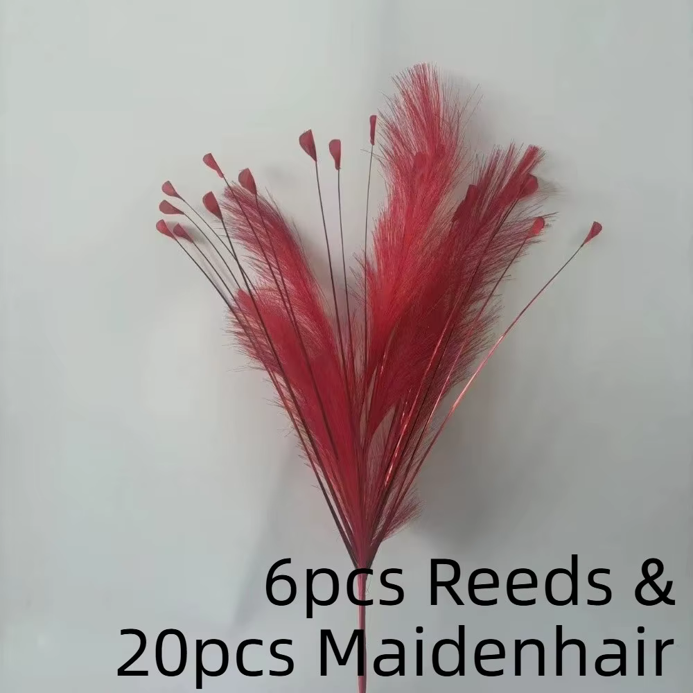 Aménagement paysager artificiel Pampas herbe bricolage Festival décoration Maidenhair herbe coloré R