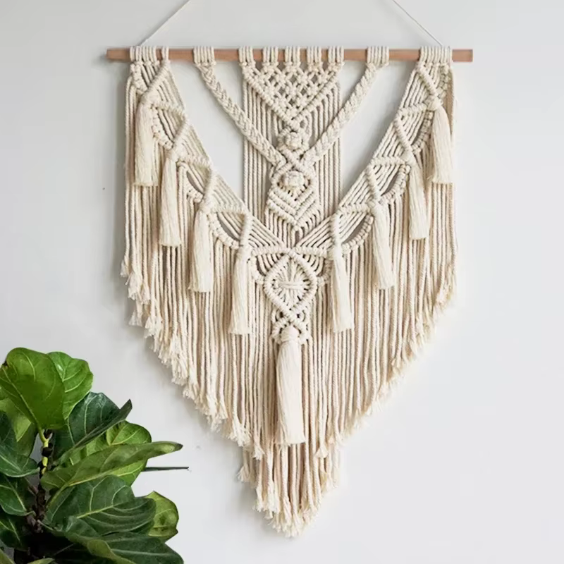Macramé tissé tenture murale Boho maison Chic bohème géométrique Art décor beau appartement dortoir