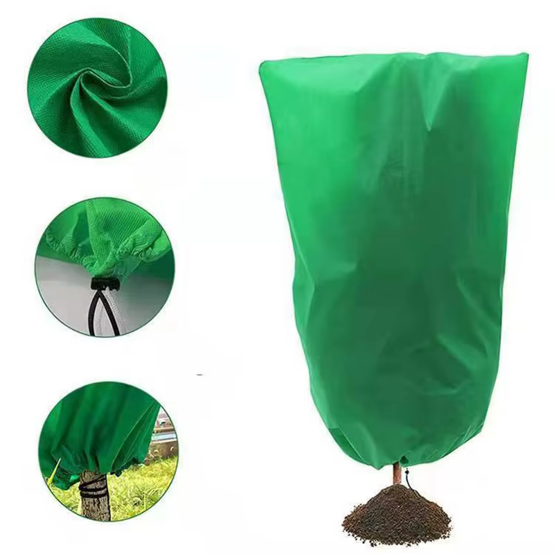 Sac chaud antigel pour plantes d'hiver, couverture chaude pour plantes Non tissées, sac antigel pour