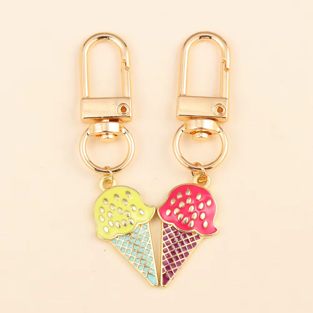 Meilleur ami porte-clés émail amour coeur épissure pendentif porte-clés BFF pour toujours amitié bij