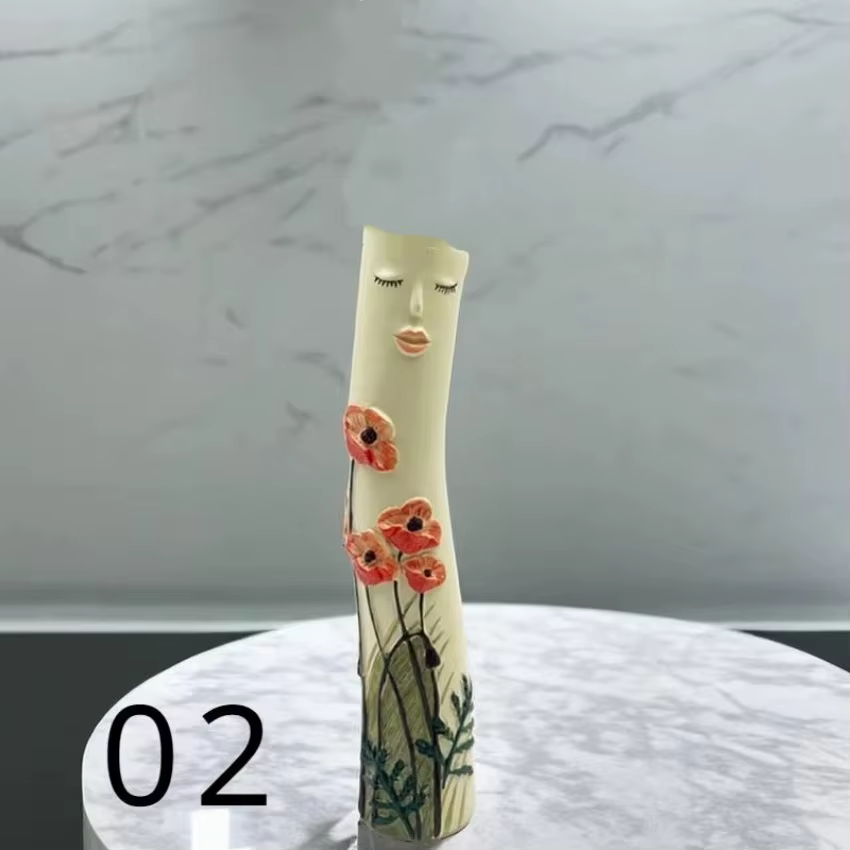 1 pièces beau élégant dames corps Vase fleur sèche Bouquet Vases femmes corps Art artisanat ornement