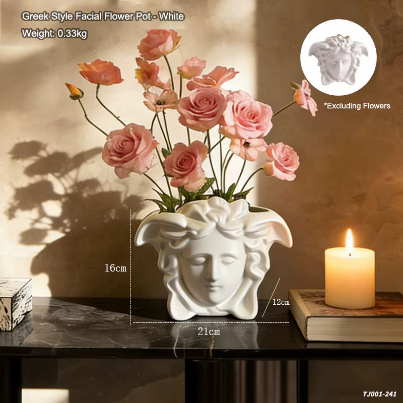 Pot de fleurs de style grec pour la maison, le salon, la chambre à coucher, décoration pour l'insert