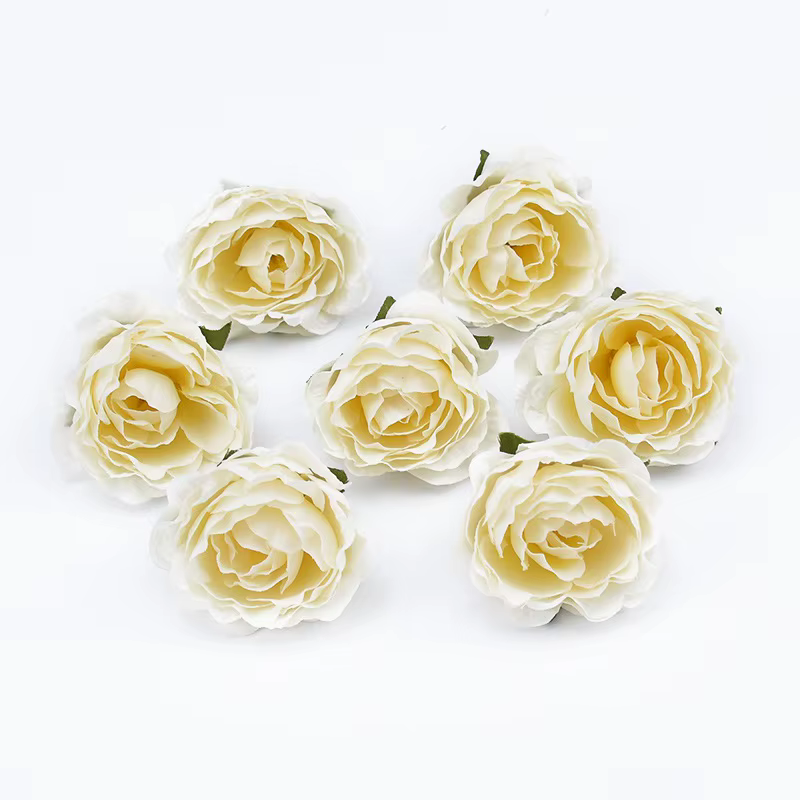 Fleurs artificielles multicolores, 10 pièces, décorations de mariage, Roses en soie, Scrapbook, déco