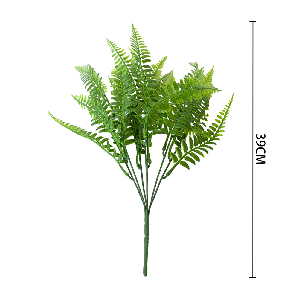 Fougère Boston Artificielle, Fausses Plantes, Fougères, Arbres Verts, Extérieur, Degré UV, Pas de Dé