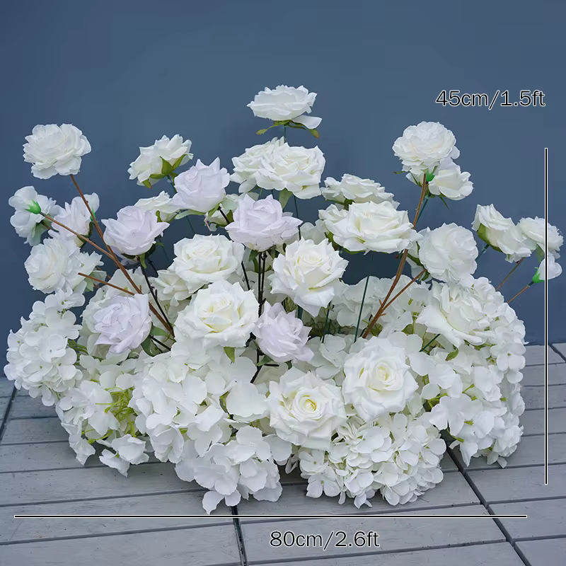 Chemin de Table hortensia Rose blanche H8147, canapé, escalator, Arrangement floral, arrière-plan de