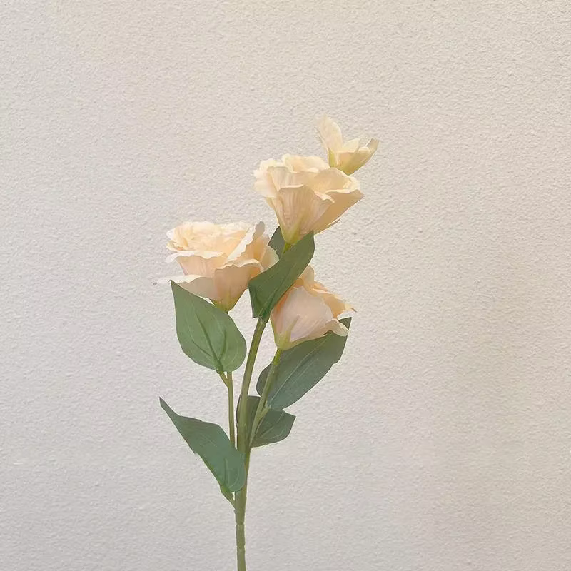 Fausses fleurs artificielles Lisianthus, fausse fleur florale de mariage, décor de table de salon, o