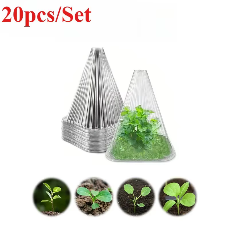 20 pièces/ensemble de couverture de semis de plantes réutilisable, couverture de Protection des plan