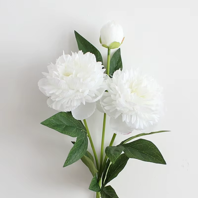 Bouquet de fleurs de pivoine artificielle européenne de 30 pouces, fausses fleurs en soie pour décor