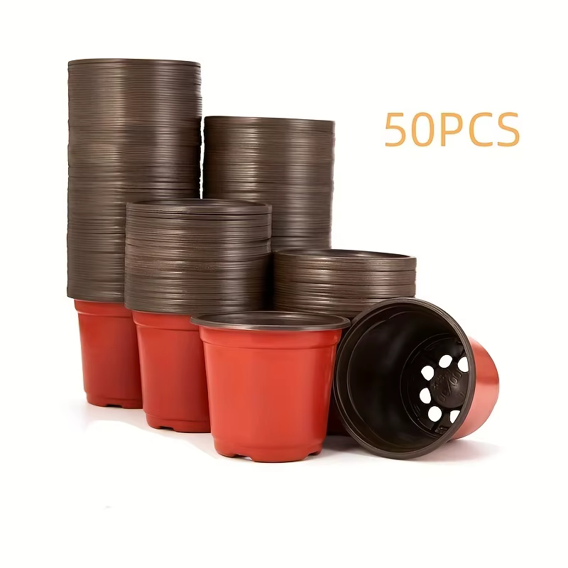 Paquet de 50 Pots de pépinière de style américain – Conteneurs polyvalents pour semis intérieurs/ext