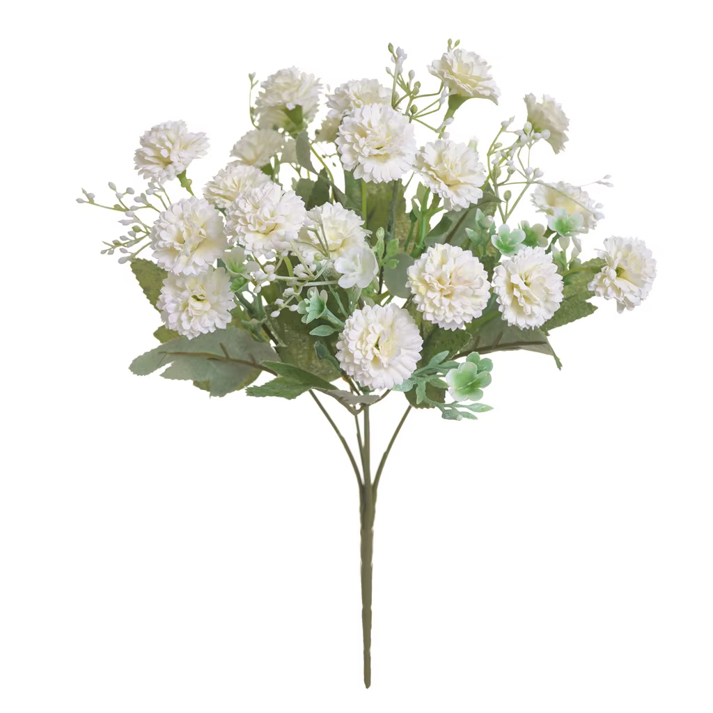 20 têtes de fleurs 1 bouquet de style européen, petites œillets lilas, fleurs artificielles, vente e