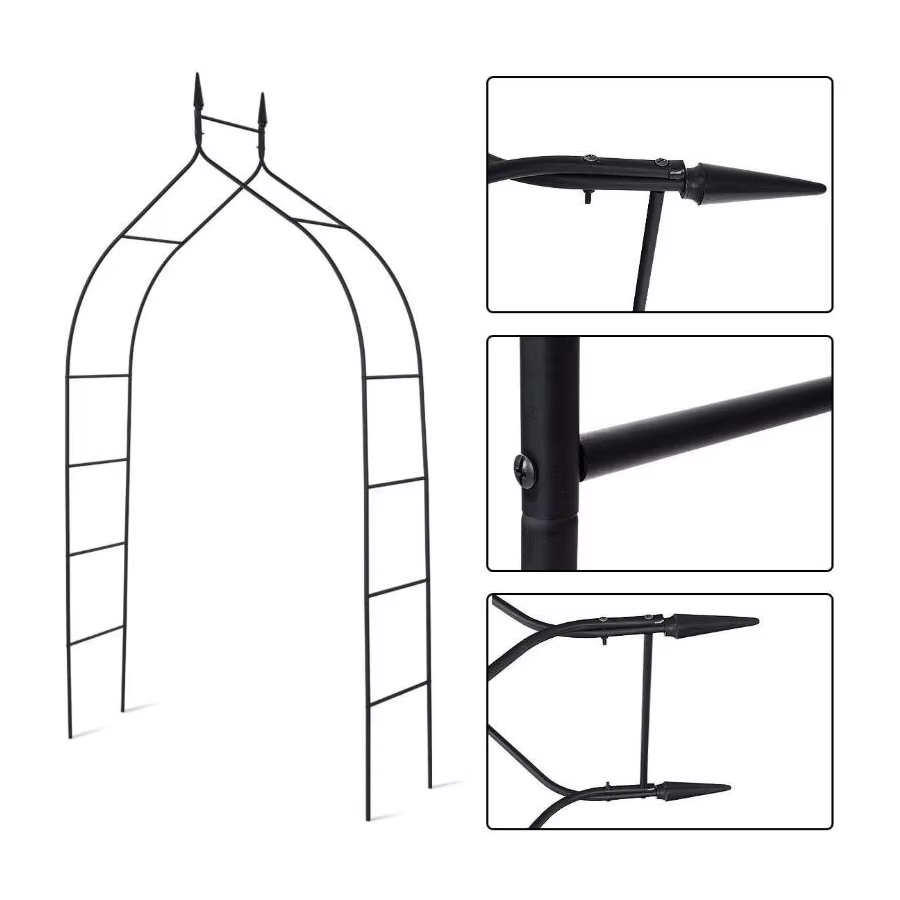Arches de jardin avec portail, arche de treillis pour plantes grimpantes, roses et vignes, support p
