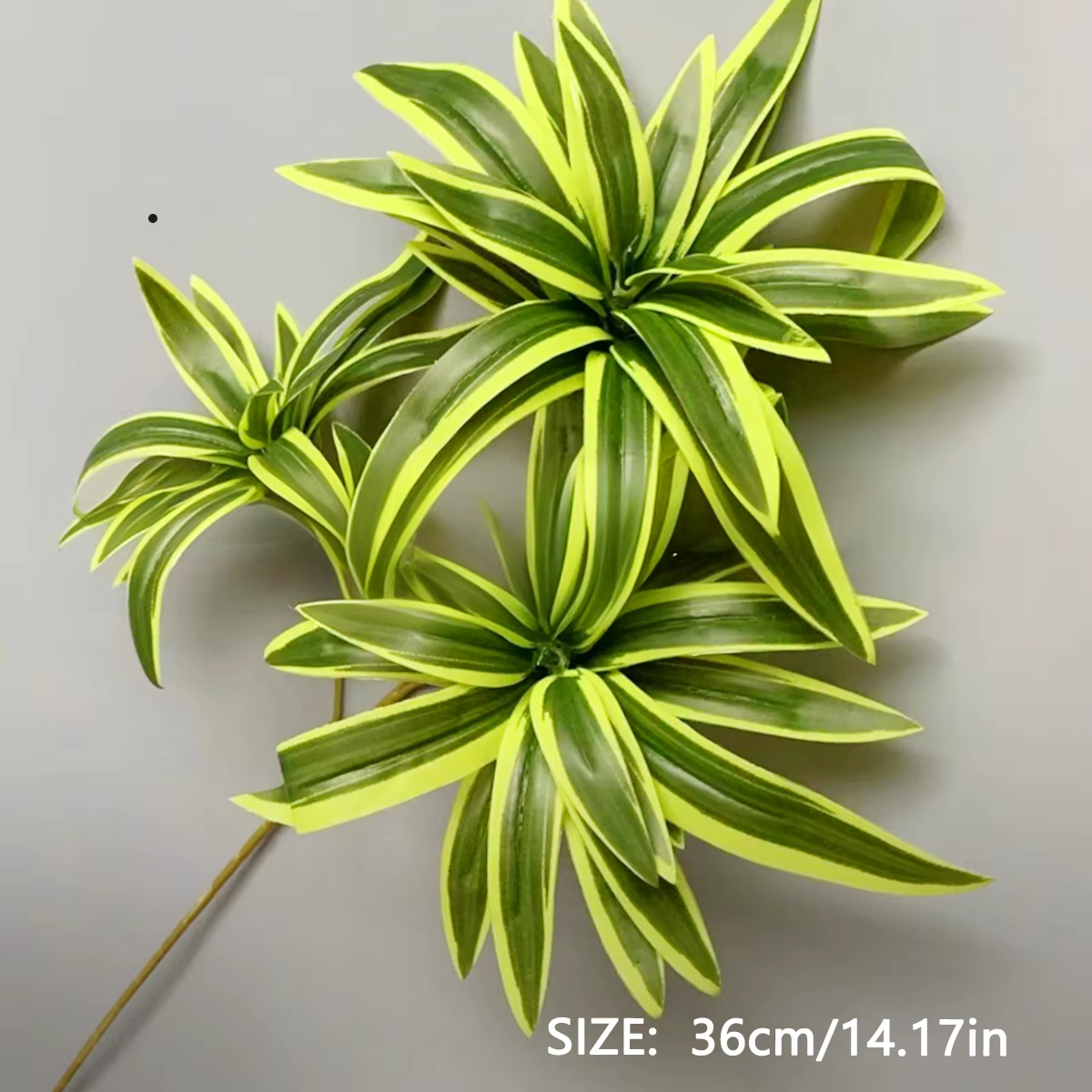 Palmier artificiel en plastique, branches de bambou, plantes tropicales en pot, fausse herbe pour la