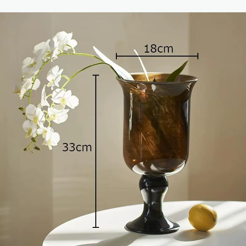 Vase en verre à motif peint, pots à fleurs, décoration de table, arrangement de fleurs, hydroponie,