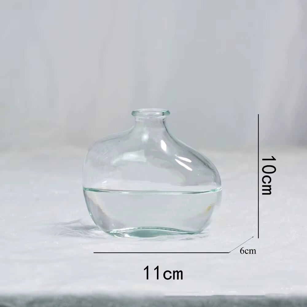 Mini vase à fleurs en verre, irrégulier, nickel é, accessoires de décoration pour la maison