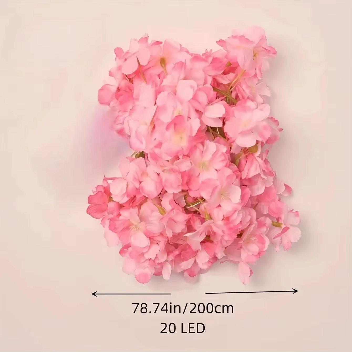 Guirlande de plantes artificielles, vignes de fleurs artificielles, lumières pour chambre à coucher,
