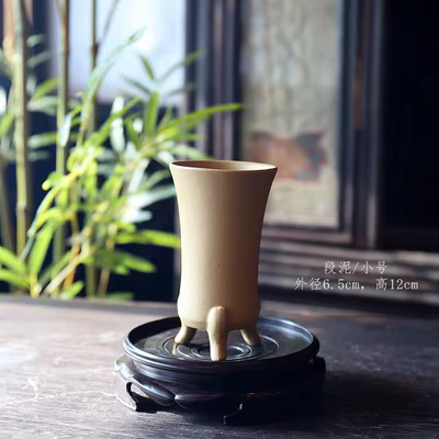 Pot à plantes pour la décoration de la maison, poterie brute, envoi violet tripède, vase de table, d