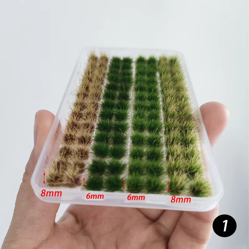 4 couleurs/104tufts modèle touffes d'herbe pour paysage Miniature, modèle de touffes d'herbe pour Pa