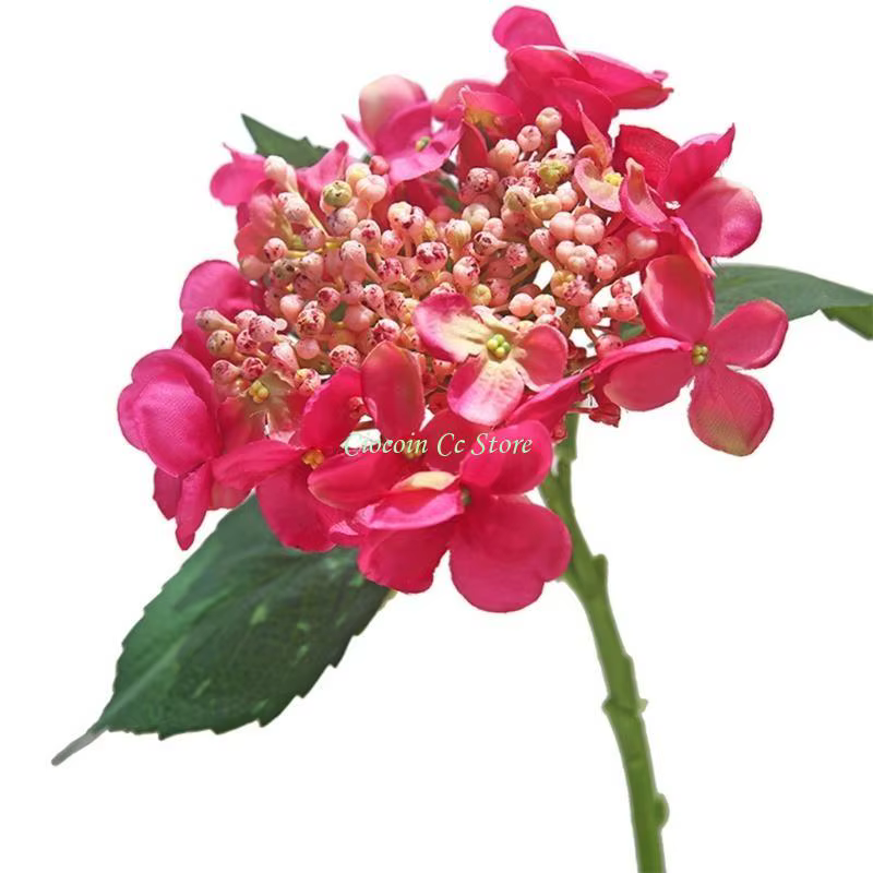 X90F Fleurs artificielles Silk Hortensea Bouquet Decor Wedding Home Party Flower Arrangement Flower