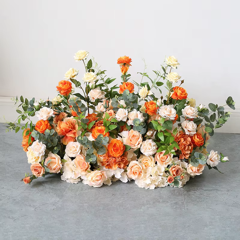 Hortensia rose orange pour décoration de fond de mariage, fleur pour fête d'anniversaire, vitrine de