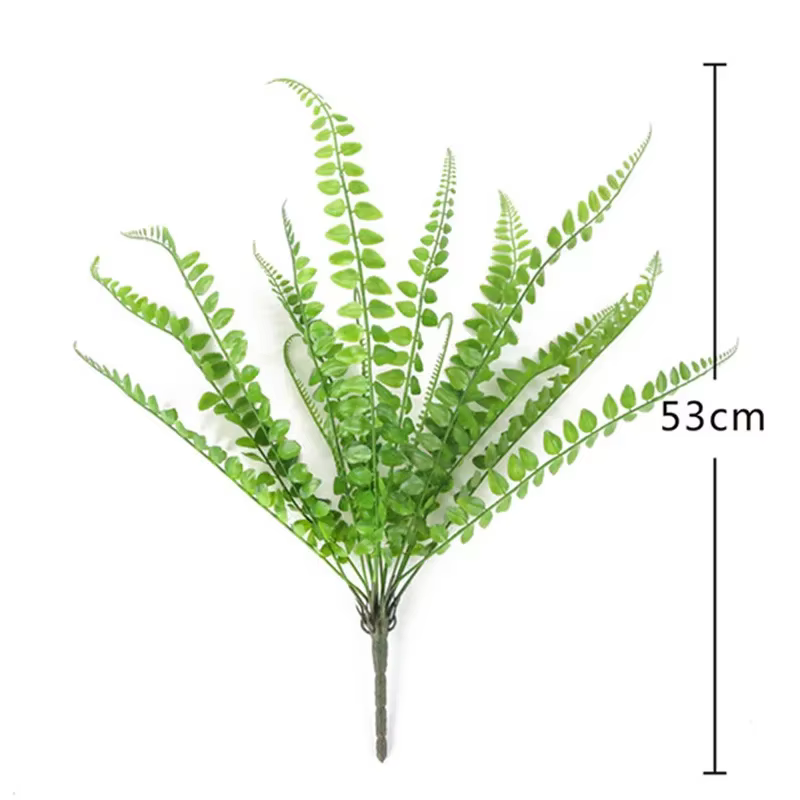 Feuilles de plantes de simulation de tournesol de queue d'Att en plastique, grand arbre de fer, déco