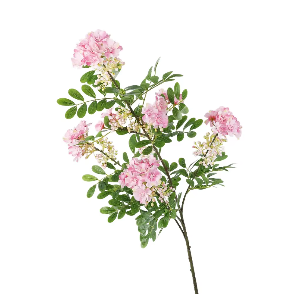 Faux arbre floral artificiel en forme de pagode, fleur réaliste au toucher, simulation artisanale de