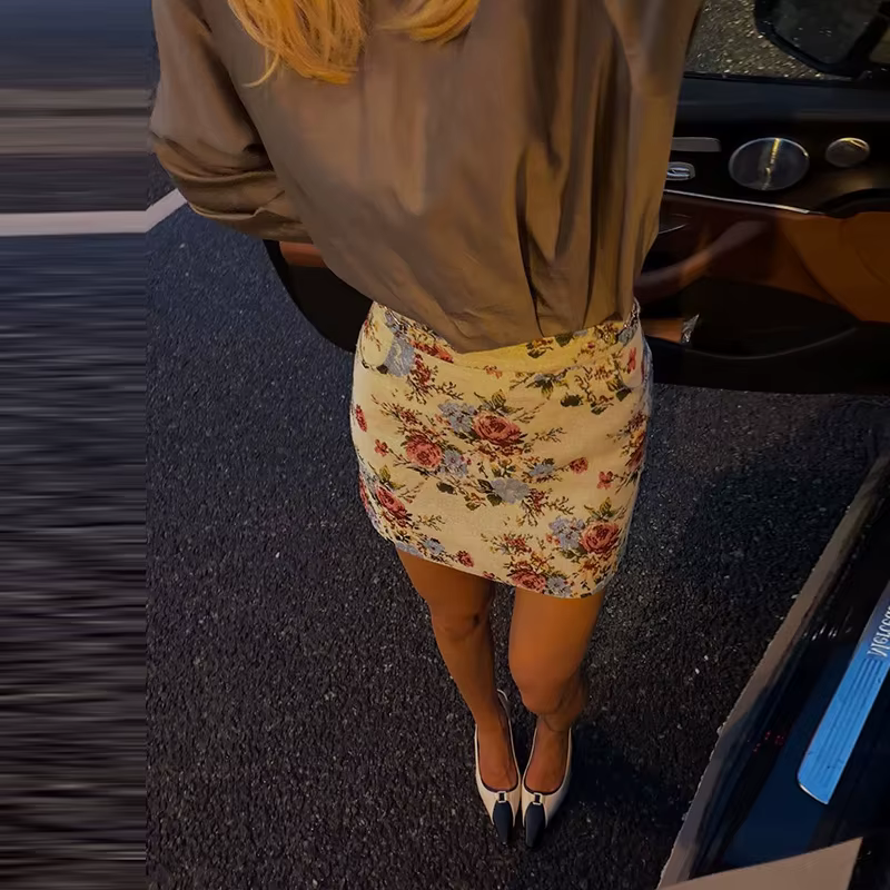 Blazer imprimé floral pour femme, col mandarin, épaulettes, veste courte à simple boutonnage, style