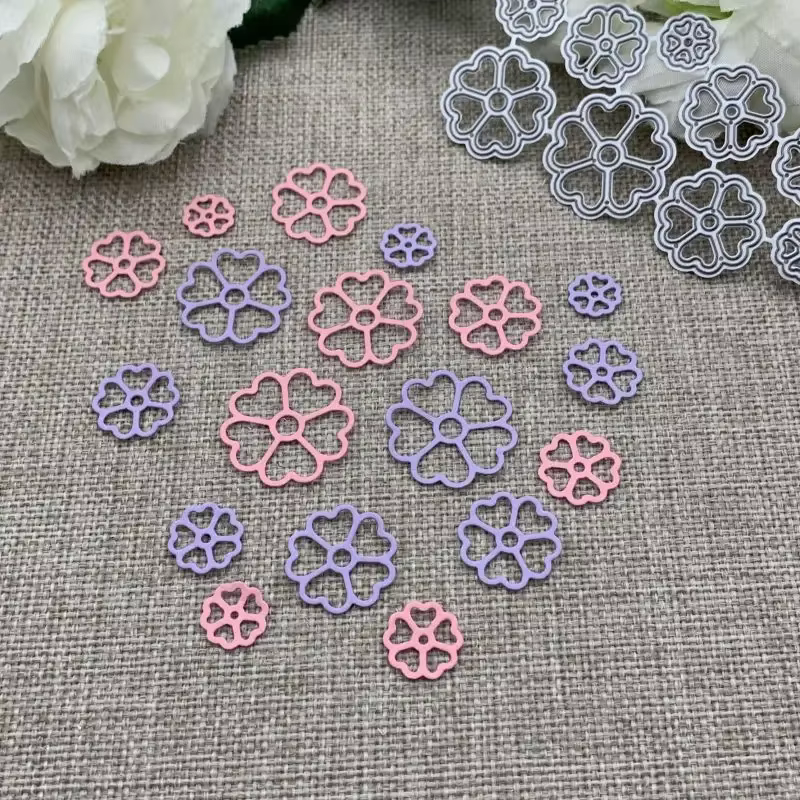 Matrices de découpe en métal pour la décoration de grappes de fleurs, pour scrapbooking DIY, gaufrag