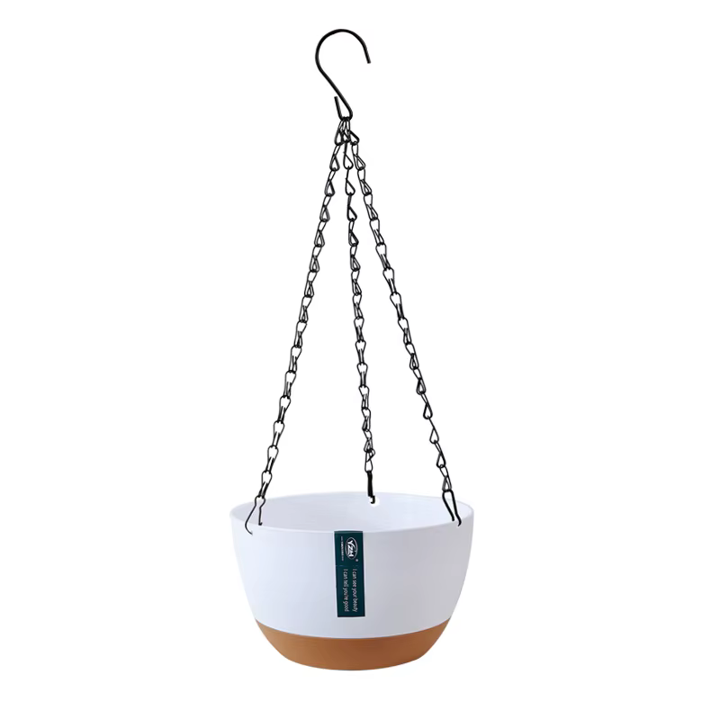 Pots d'arrosage auto-arrosage suspendus de qualité domestique, Drainage avec crochets pour paniers d