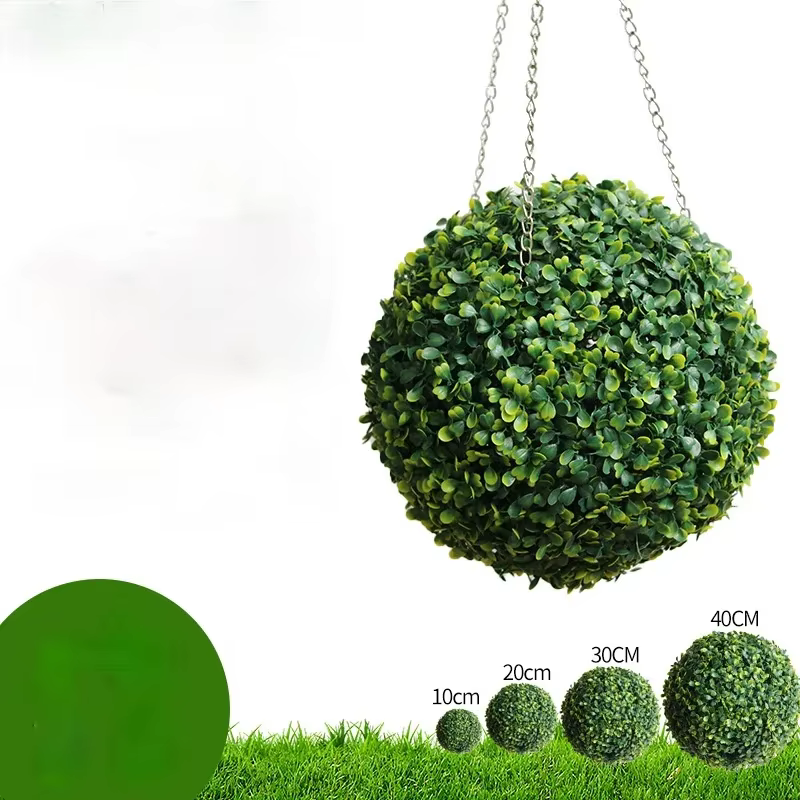 Boule d'Enge Artificielle en Plastique de Haute Qualité, Simulation de Plante, Décoration de Paysage