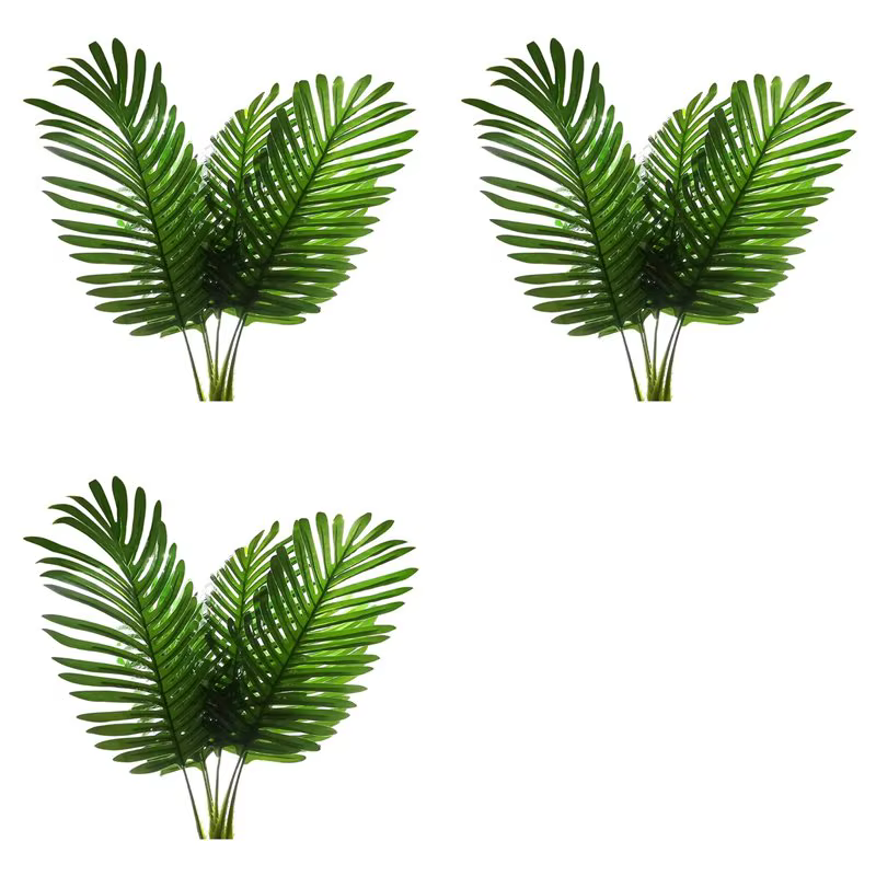 BSEVB-15 Pack de feuilles de palmier artificielles, feuilles de palmier artificielles tropicales, fe