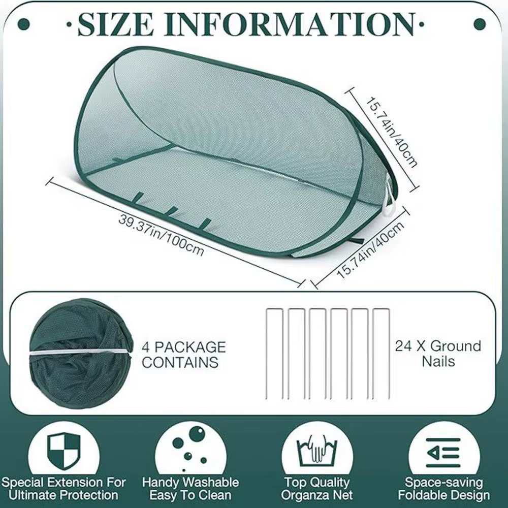 Filet de protection pop-up pour plantes de jardin, couverture extérieure pour plantes, idéal pour le