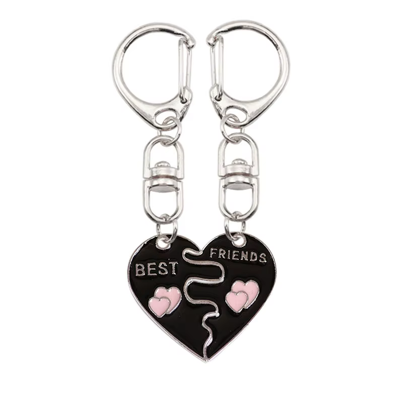 Ensemble de 2 pendentifs porte-clés pour meilleurs amis, porte-clés pour sac à dos homme et femme, b