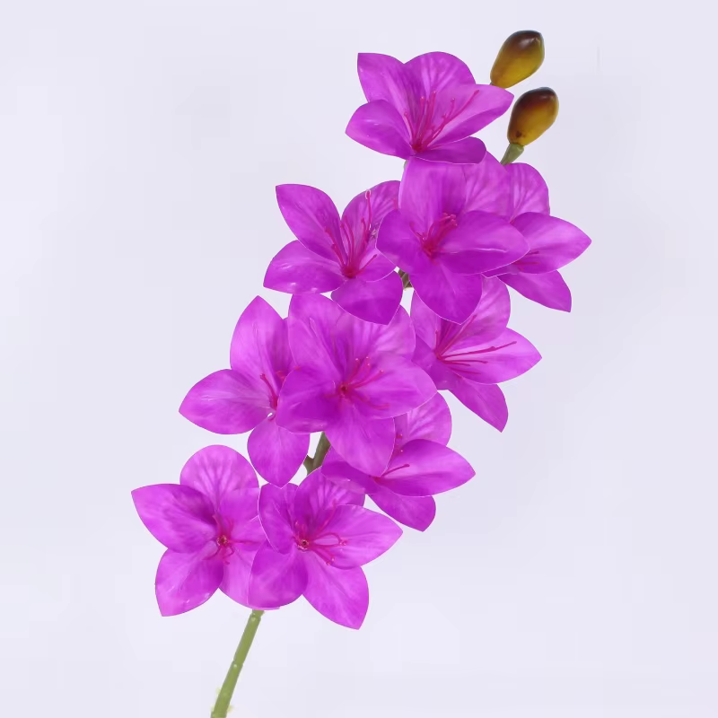 6 pièces de fausses fleurs artificielles en PU, Bauhinias rouges, décoration de jardin, fleurs au to