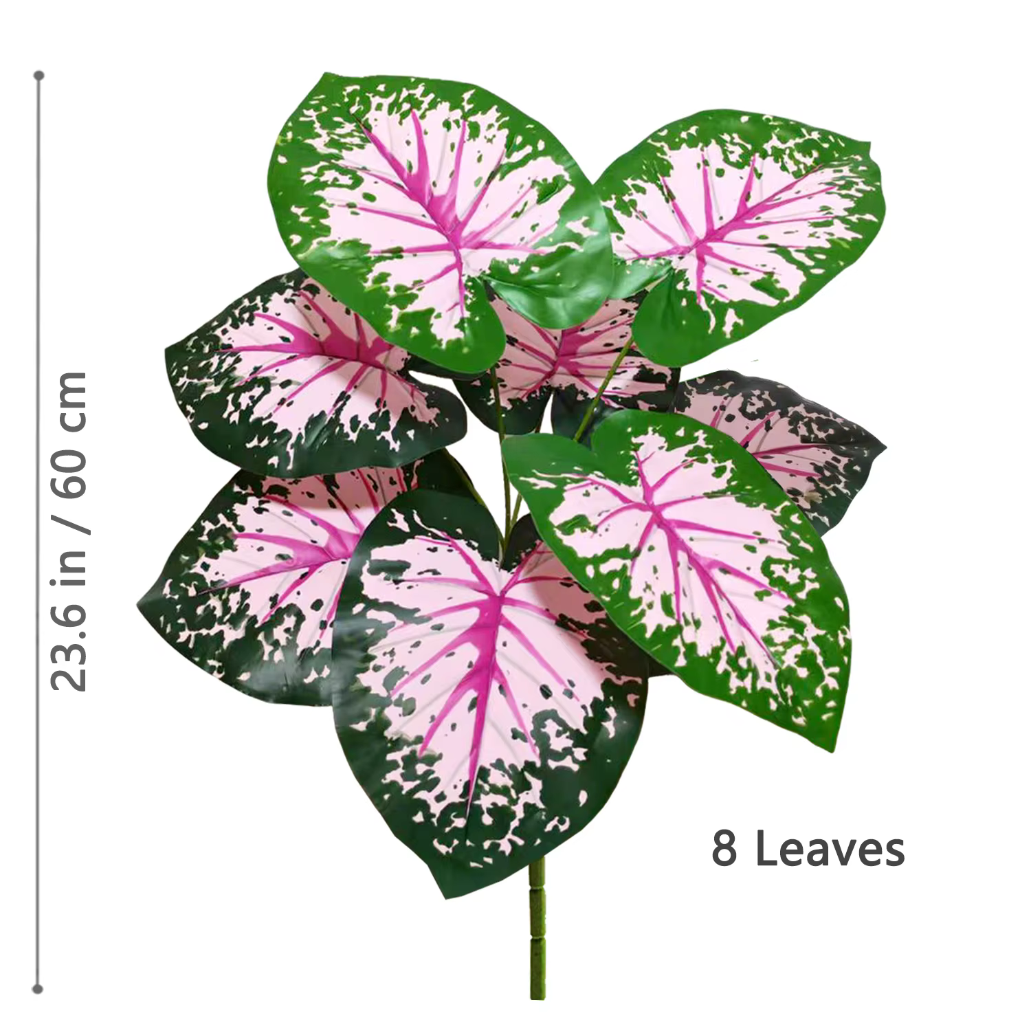 Feuilles colorées roses artificielles 58-130cm/51.1 pouces, plantes ornementales en feuille de pomme