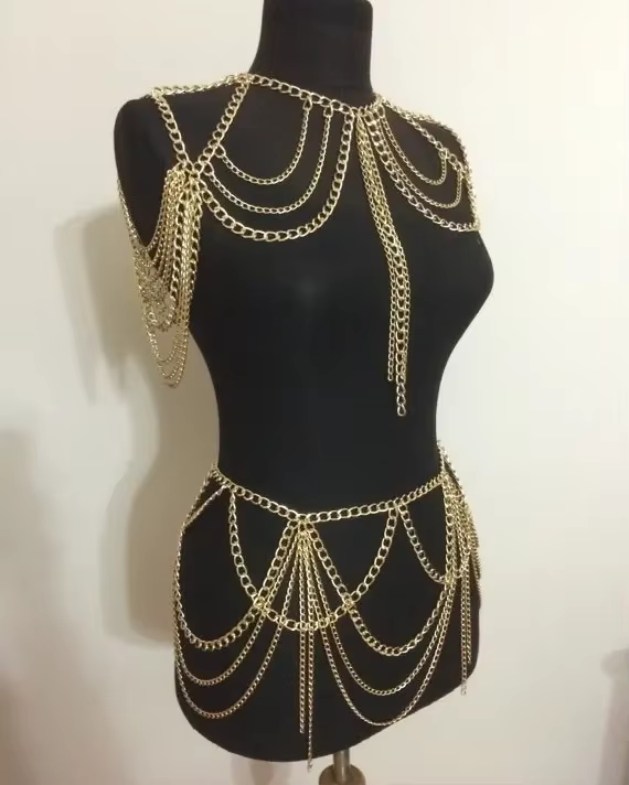 Chaîne de corps de plage pour Bikini, Sexy, accessoire personnalisé à la mode pour femmes, collier d