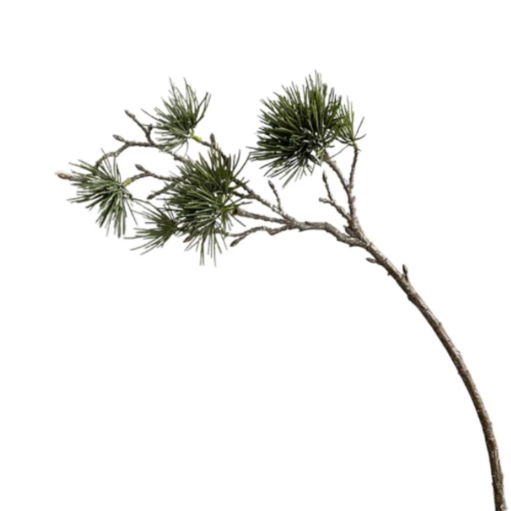Arrangement floral, branche de pin artificielle verte, pin artificiel de luxe en plastique, plantes