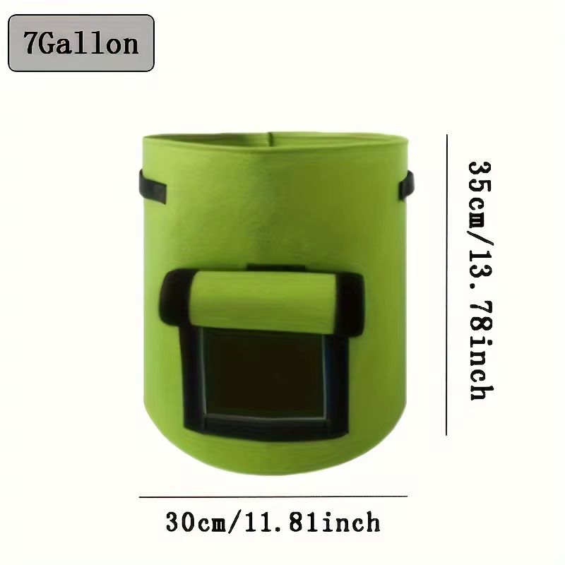 Sac de plantation rond non tissé, grande capacité de 7 à 10 gallons, pot de jardin léger pour patate