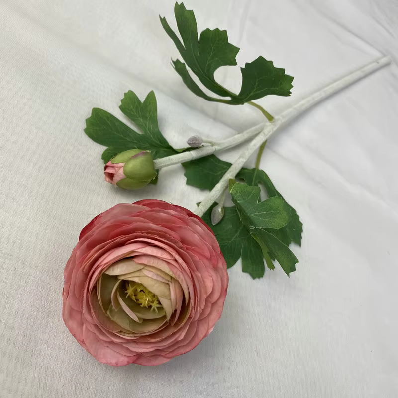 Bouquet de roses artificielles en soie, fausses fleurs, branches de Lotus, pour un Bouquet de mariag