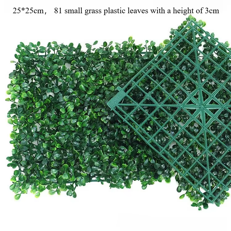 4 pièces Simulation Milan herbe plante mur bricolage vitrine publicité fond Hall décoration 25*25 cm